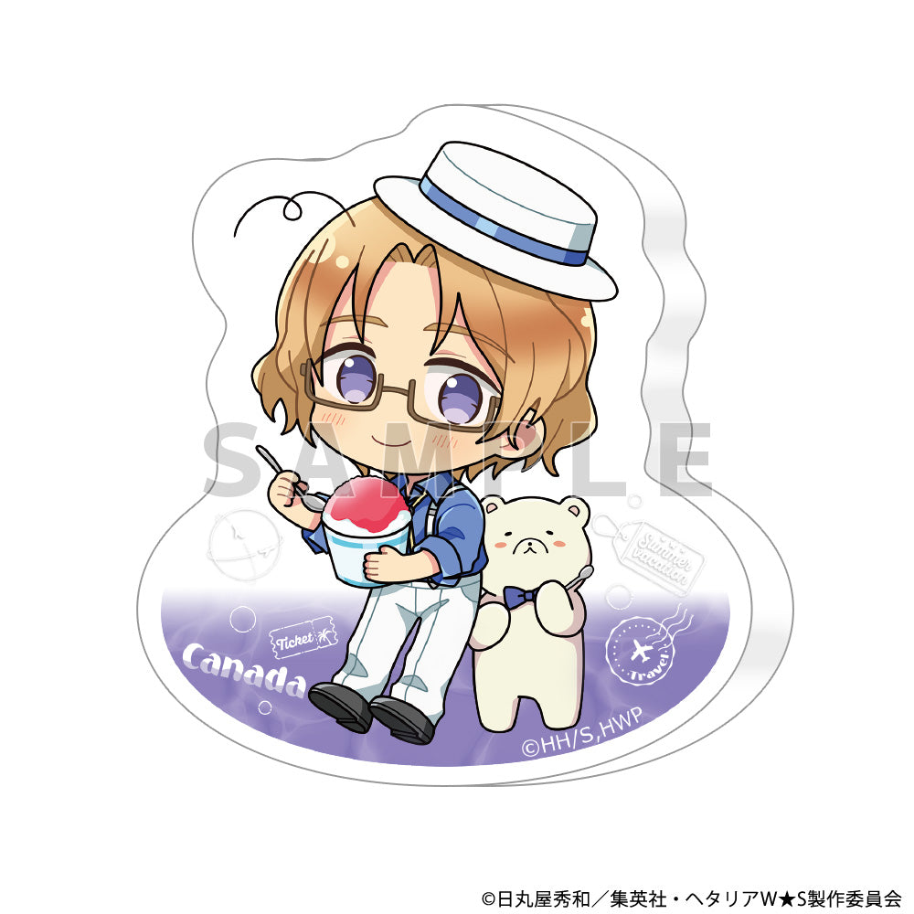 Hetalia World★Stars die-cut acrylic block (Canada/Summer Vacation)