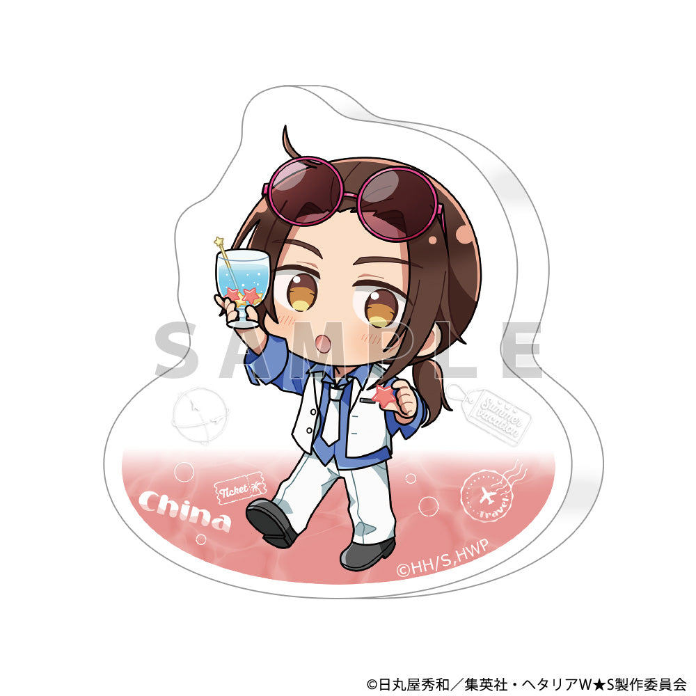 Hetalia World★Stars die-cut acrylic block (China/Summer Vacation)