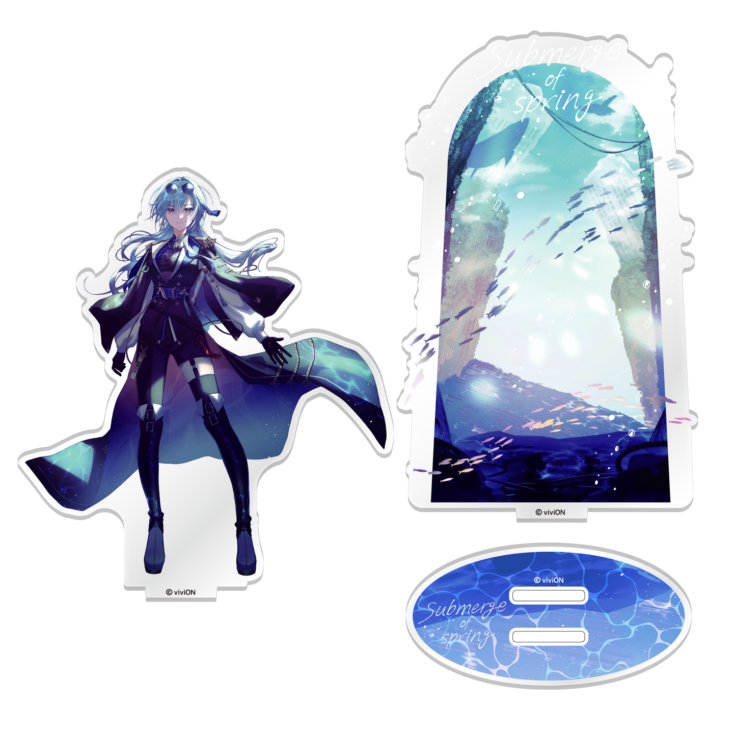 Aogiri High School Urame Harusame 1st ONE-MAN LIVE "submerge of spring" Goods: Acrylic Stand with Background