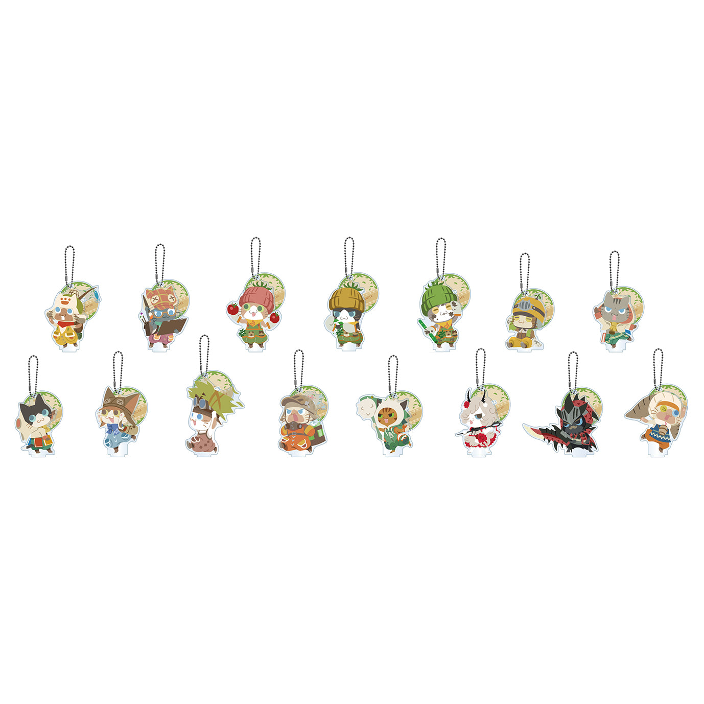 【単品・BOX】モンスターハンターワイルズ アイルー アクリルスタンドキーホルダーコレクション 15個入BOX