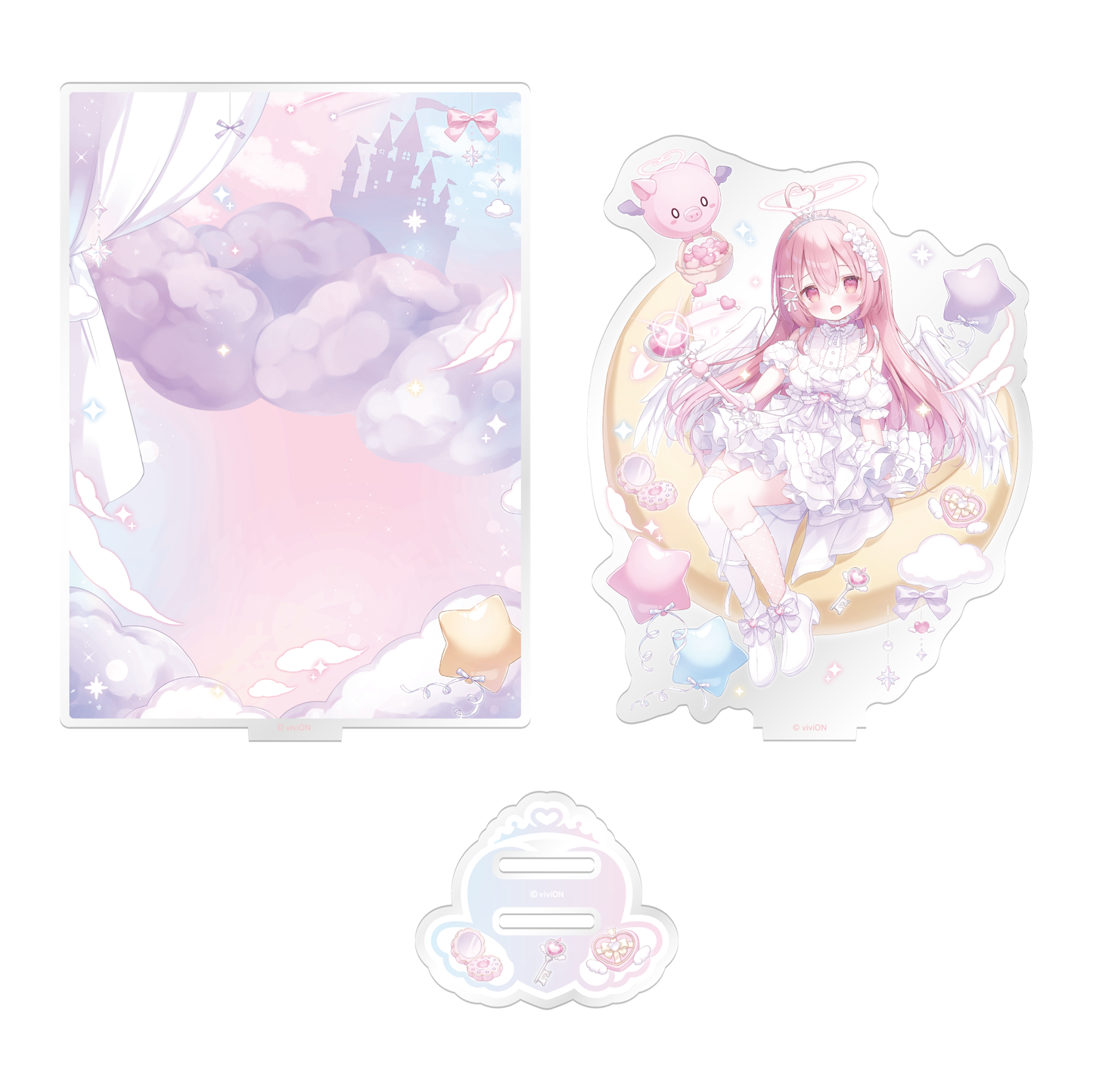 아오기리 고교 Urabe Rier 1st Event "Love♡Riel 's Goods Acrylic은 배경이 있습니다