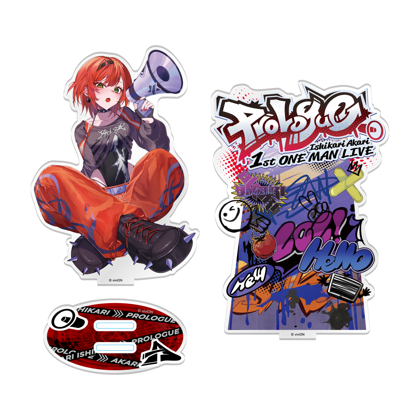 Aogiri High School Akari Ishikari 1st ONE-MAN LIVE "Prologue" Goods: Acrylic Stand with Background