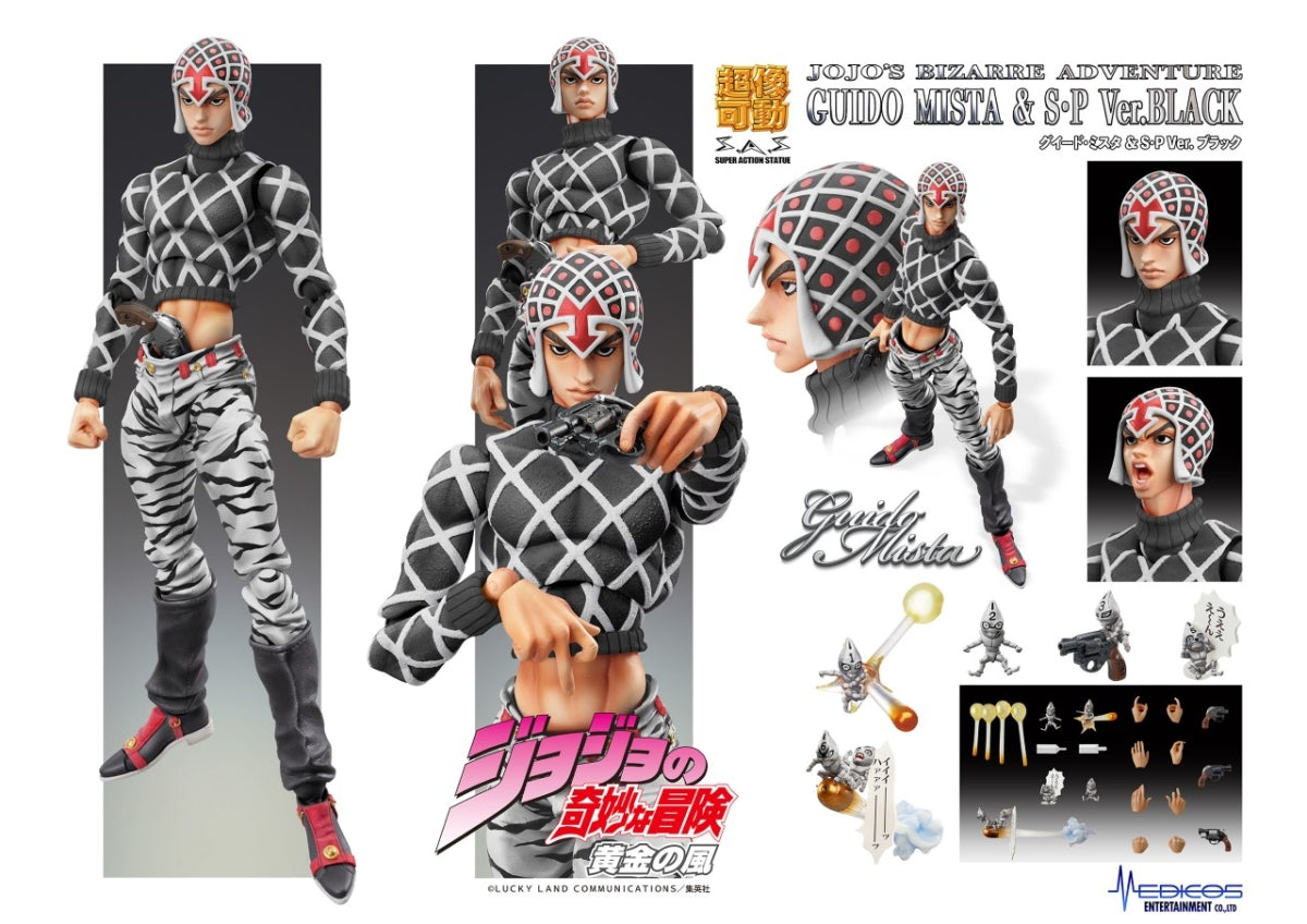 Super Action Statue JoJo's Bizarre Adventure Part 5 Guido Mista & S.P. Ver. BLACK