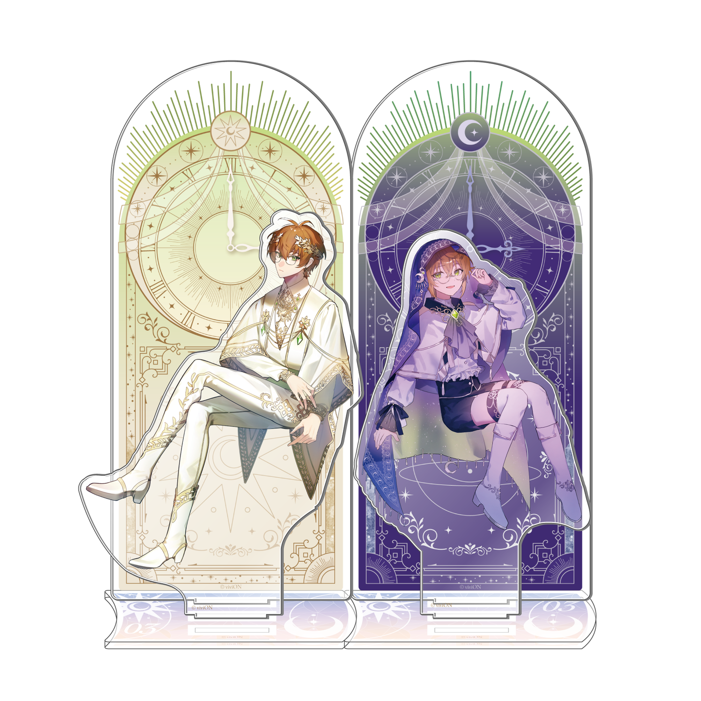 Clock over ORQUESTA 4th anniversary acrylic stand Mito Azusawa, as a boy ver.