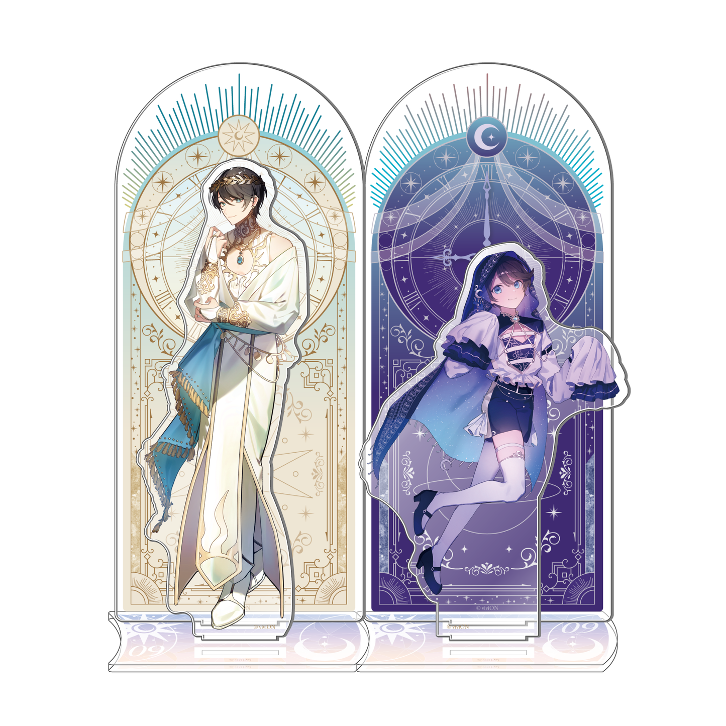 Clock over ORQUESTA 4th anniversary Acrylic Stand: Konoe Kokonoe, as a young man ver.