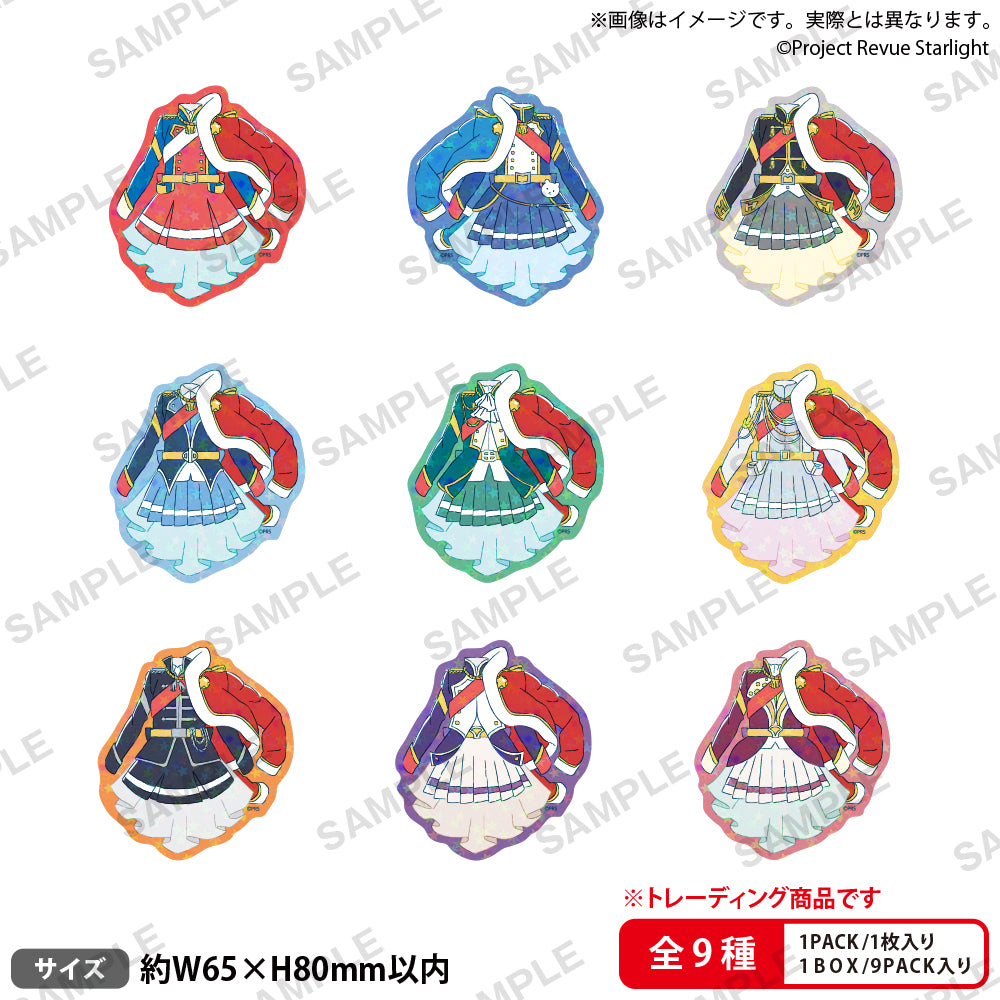 Girls' Musical Revue Starlight trading costume die cut stickers