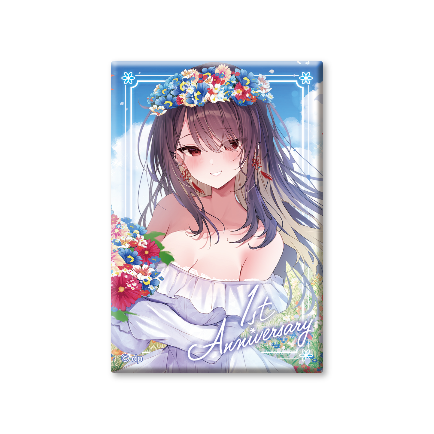 Drop Production Shuushou Utsutsu can badge 1st anniversary ver.