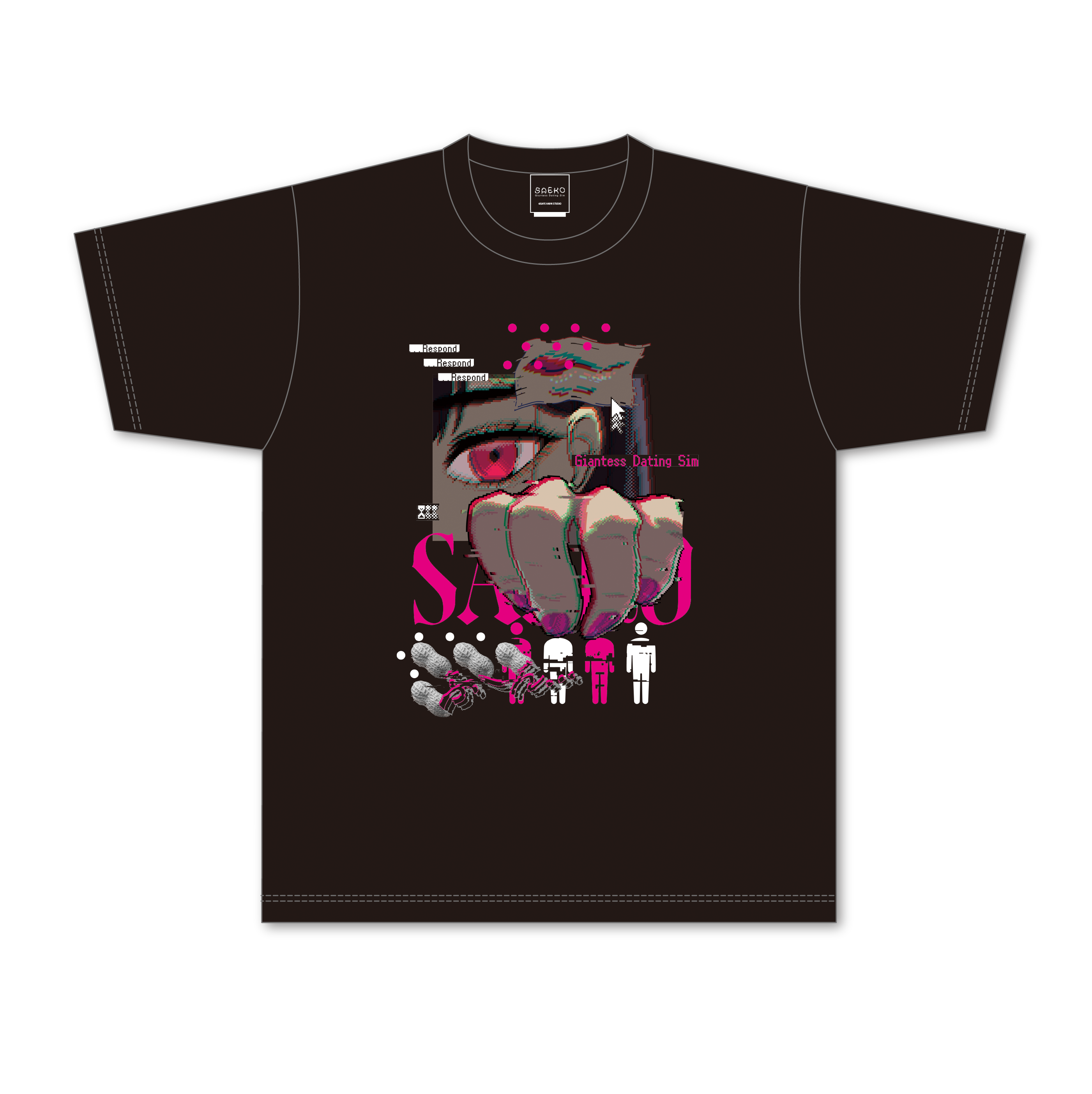 SAEKO: Giantess Dating Sim Tシャツ – viviON BLUE
