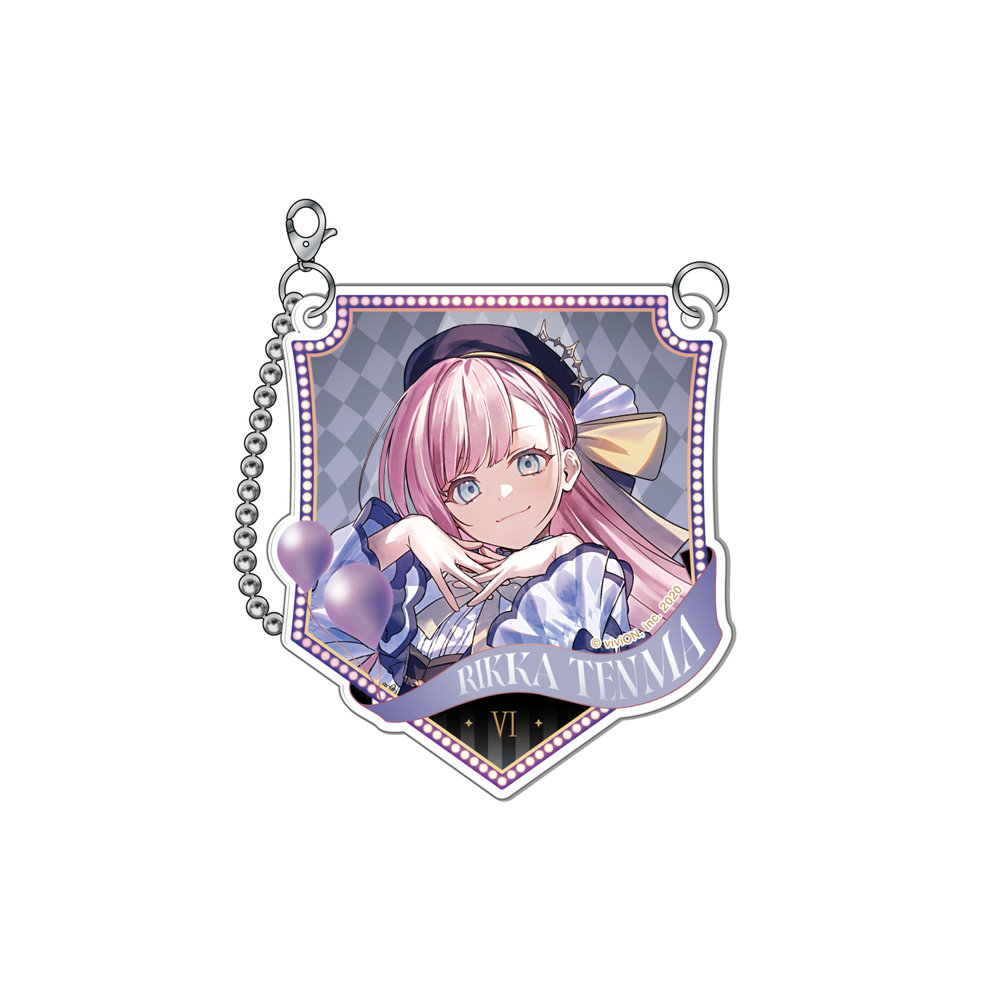 Clock over ORQUESTA 5th anniversary garland style acrylic keychain Rikka Tenma