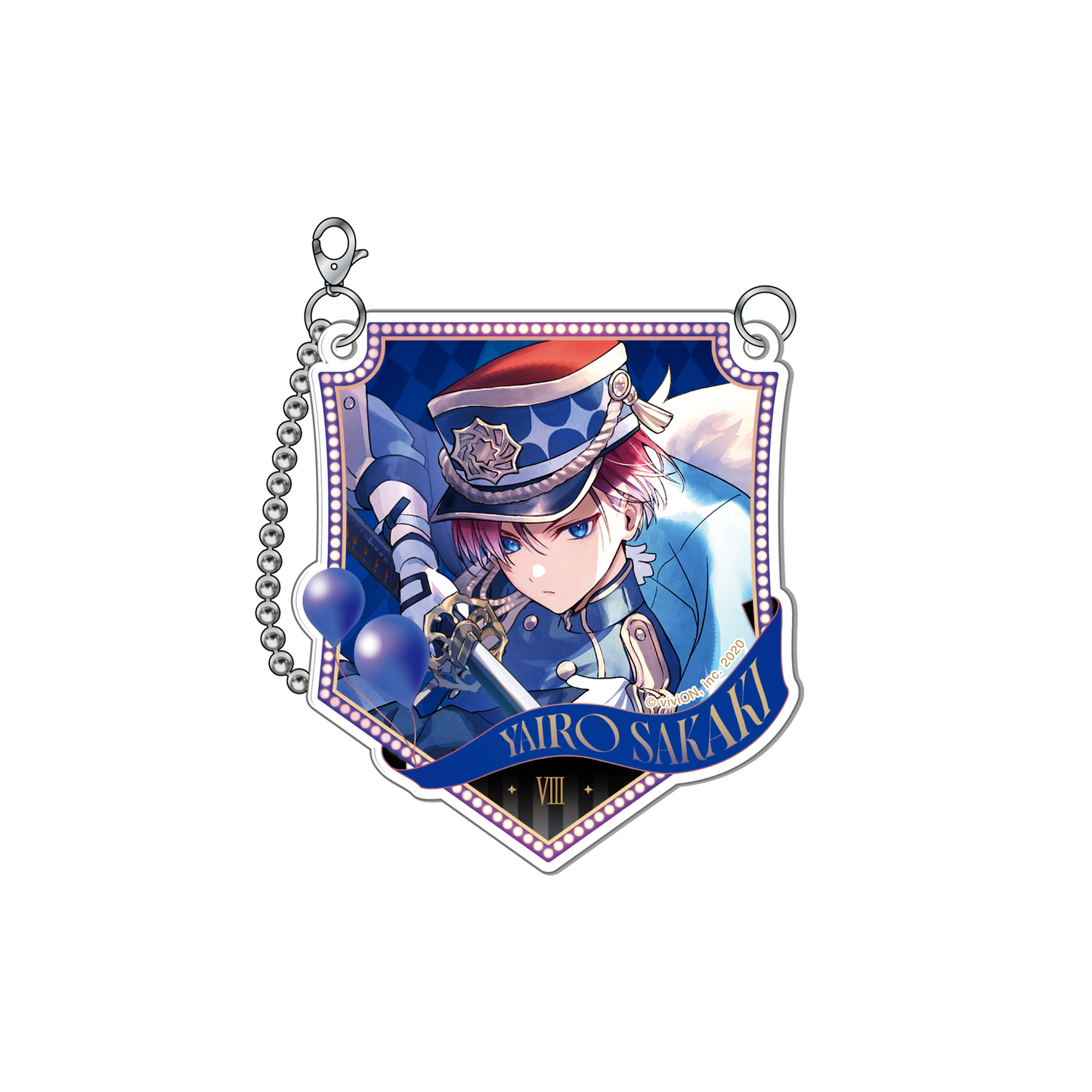 Clock over ORQUESTA 5th anniversary garland style acrylic keychain Yairo Sakaki