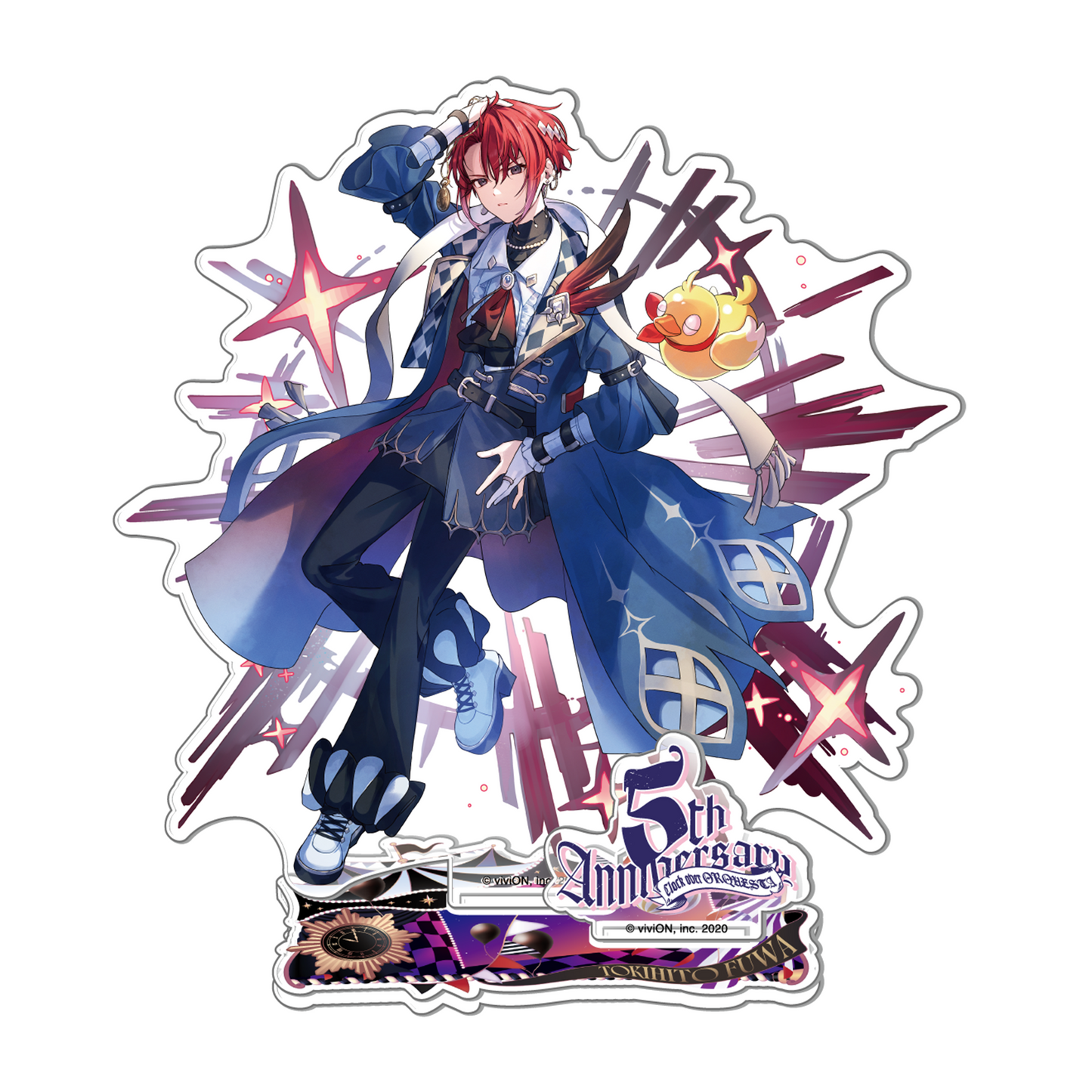 Clock over ORQUESTA 5th anniversary acrylic stand Tokihito Fuwa