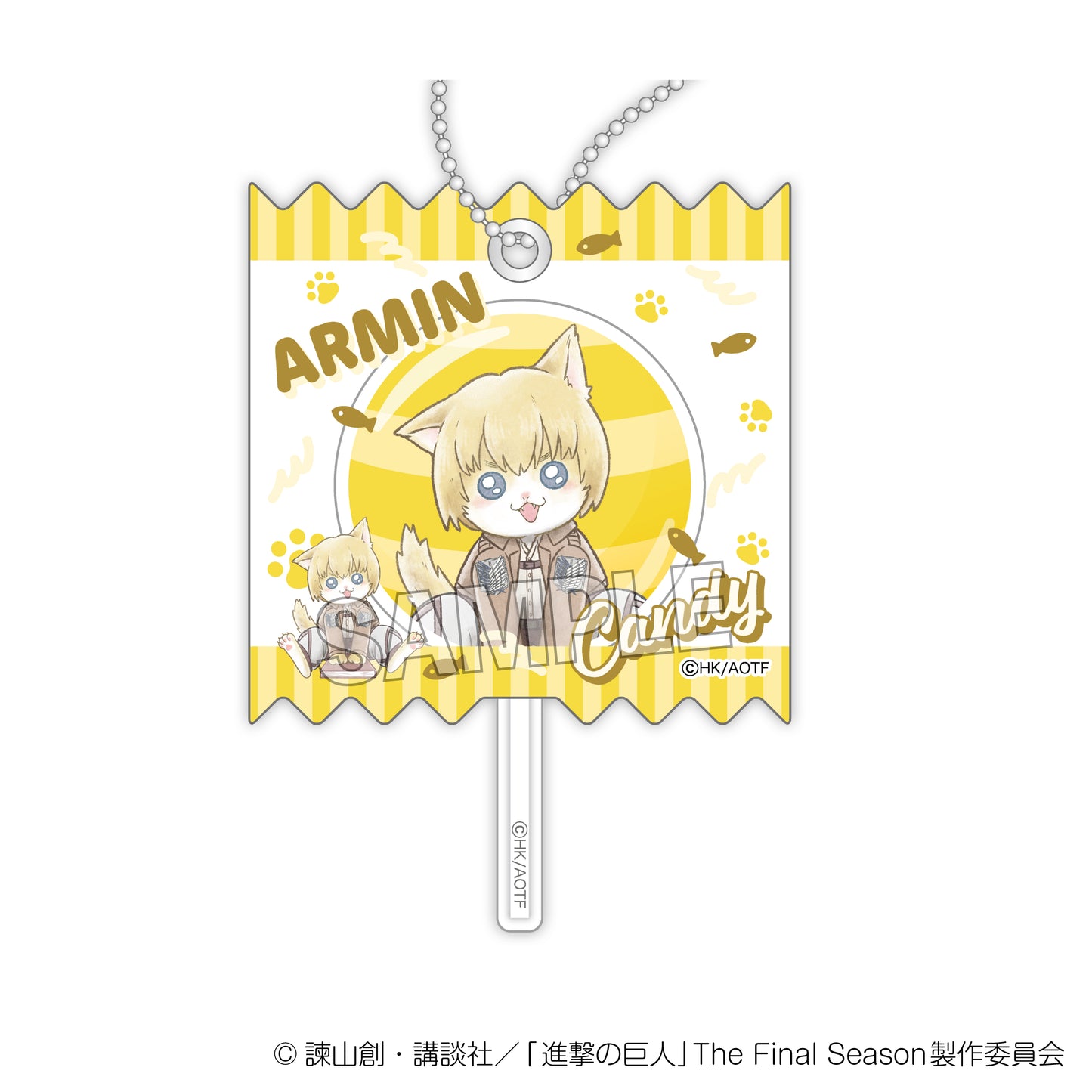 Attack on Titan Survey Soldier Nyan wrapping acrylic keychain aluminum