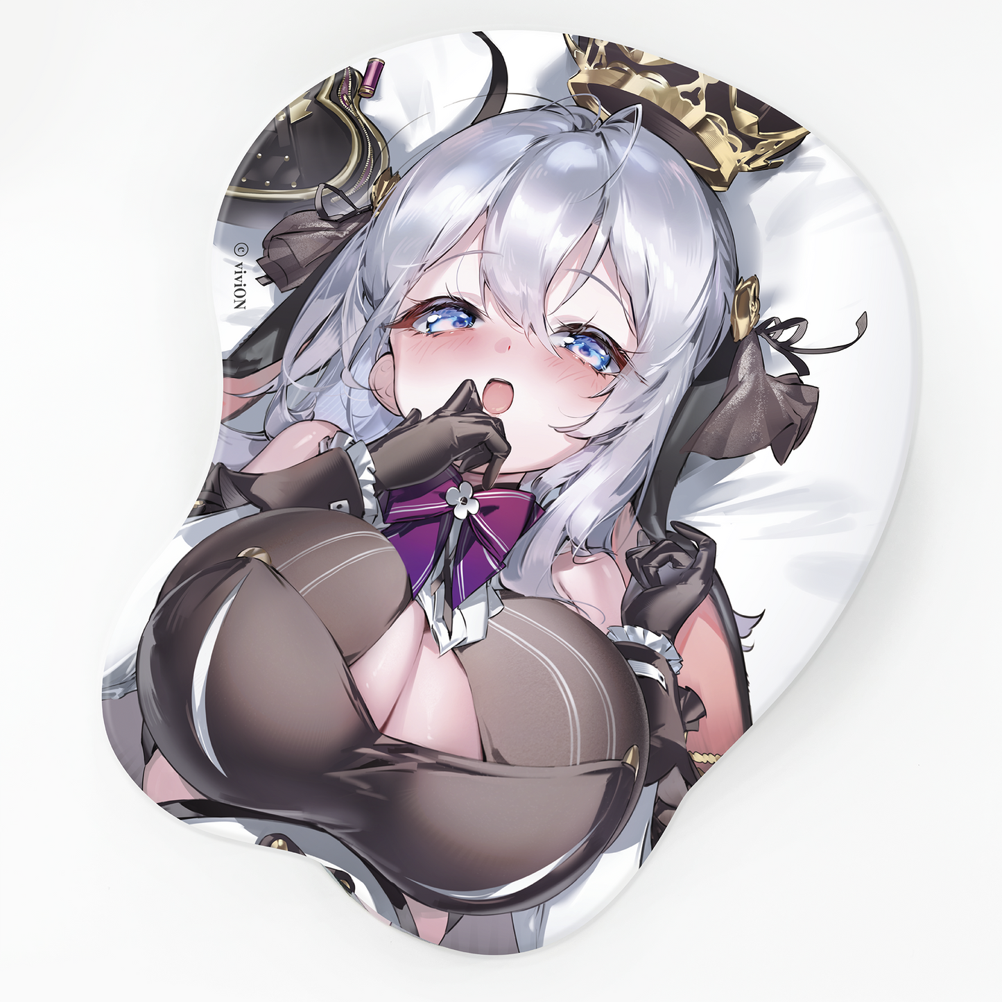 Aogiri High School Nekuro Yamaguro Commemorative goods for reaching 300,000 channel subscribers Breast mouse pad