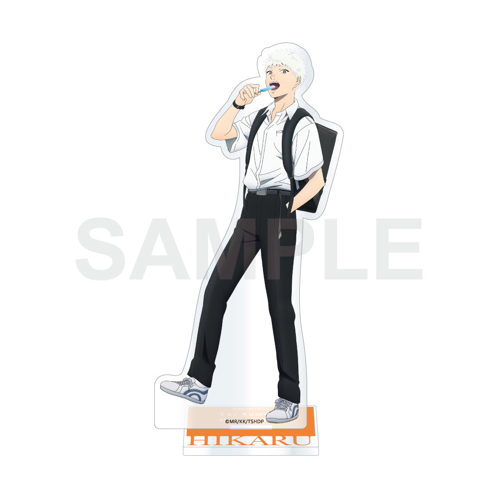 The Summer the Light Died Acrylic Stand Figure: School Entrance and Exit Series Ice Cream Eating Ver. Hikaru