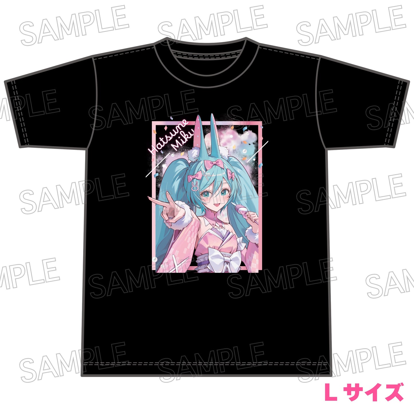 Hatsune Miku Ayakashi Stage T-shirt Black