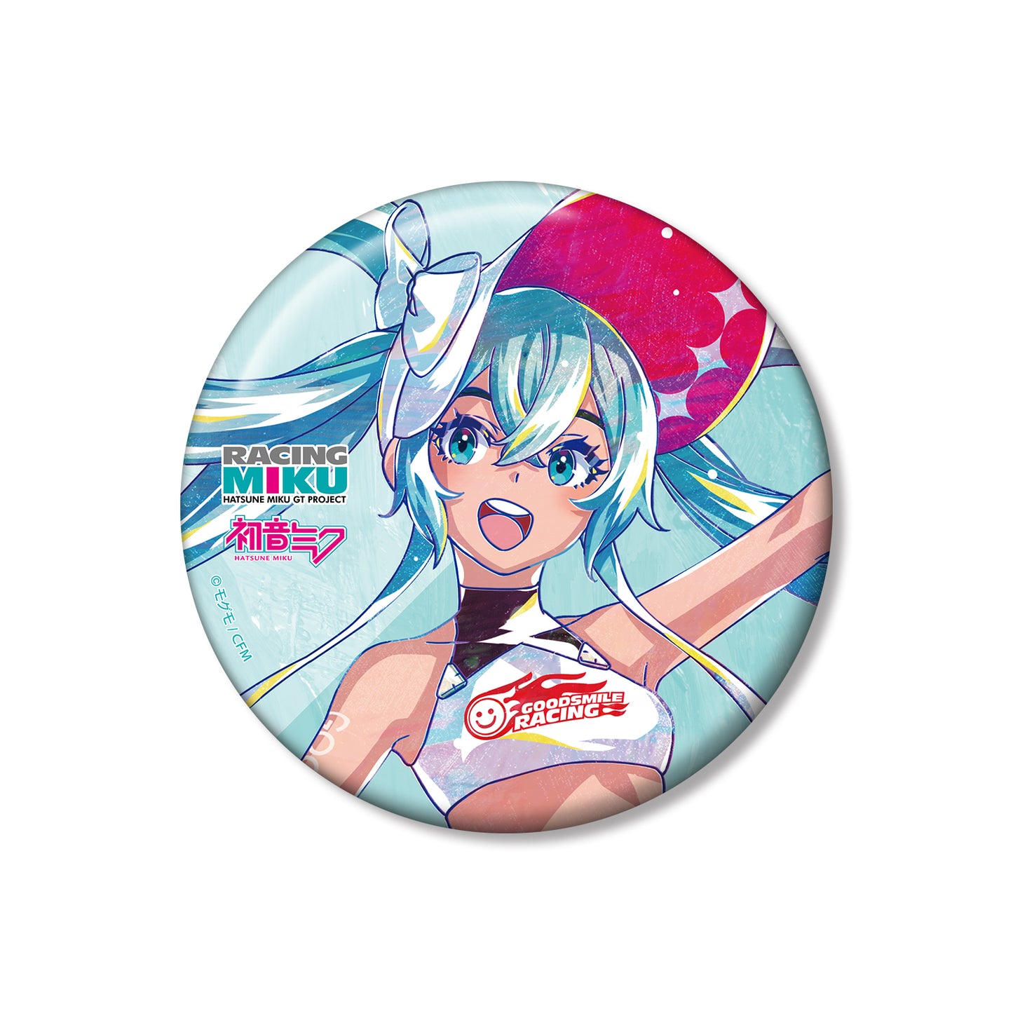 初音ミク GTプロジェクトレーシングミク 2024 Summer Holiday Ver. Ani-Art 100mm缶バッジ
