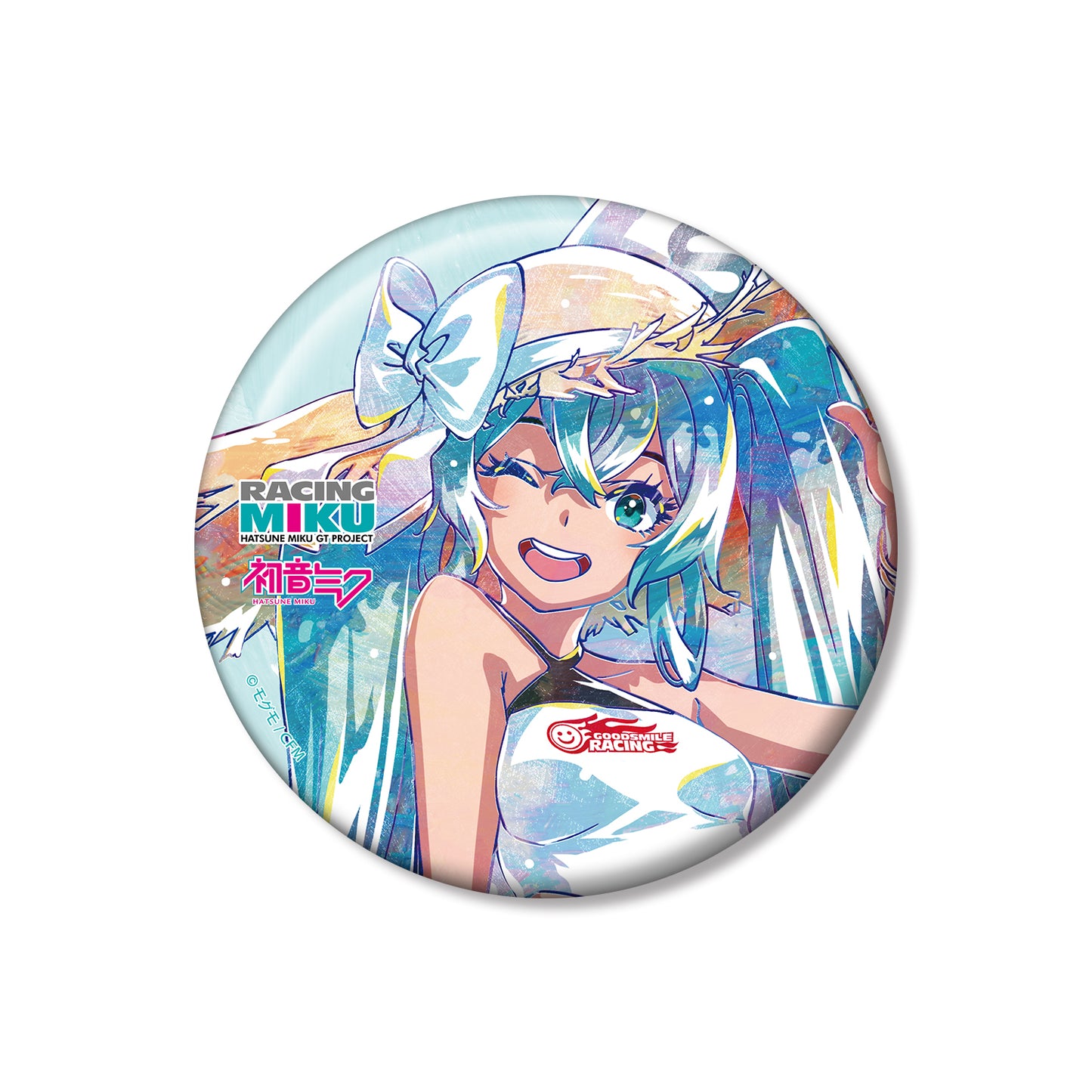 初音未来 GT Project Racing Miku 2024 Tropical Ver. Ani-Art 100mm Can Badge Ver.