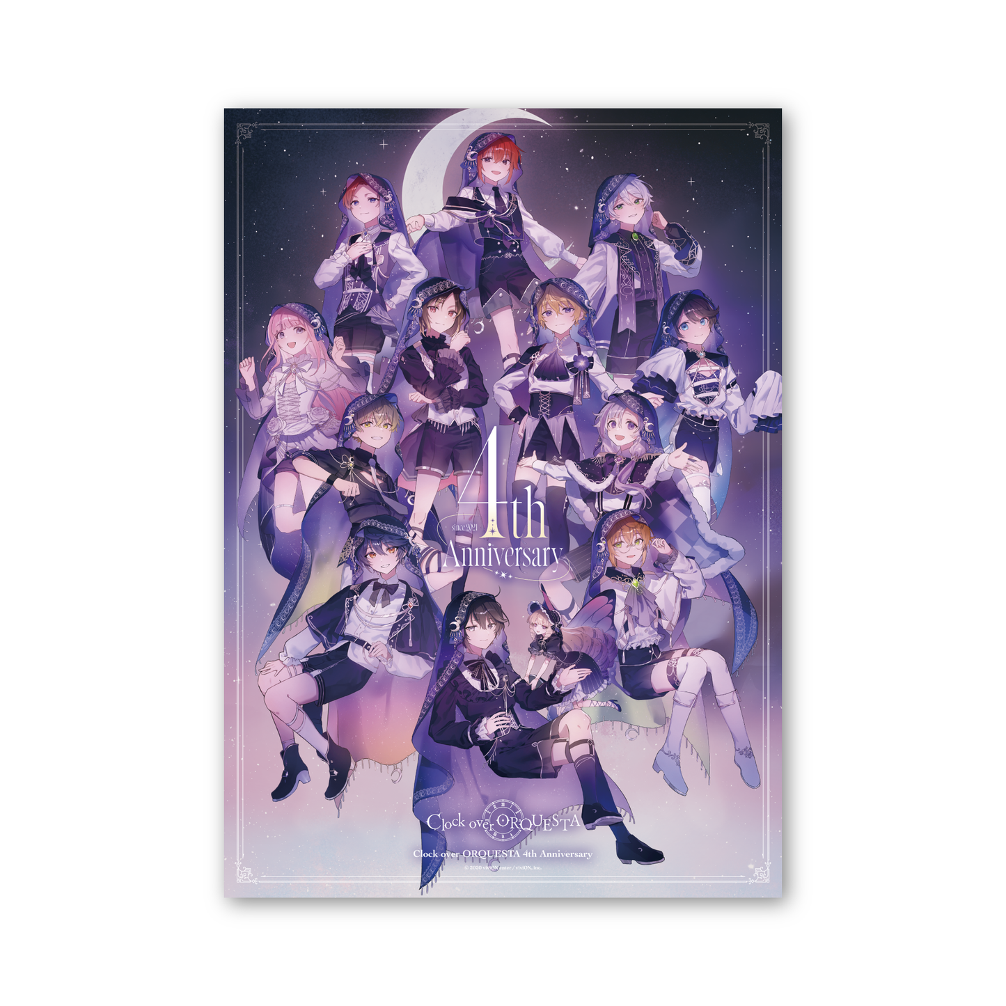 ORQUESTA(奥奎斯塔)4 周年纪念 A3 透明海报,男孩版。