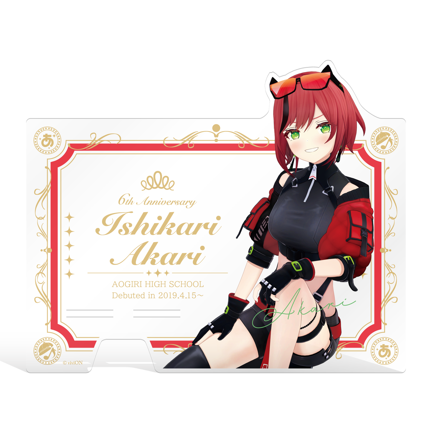 Aogiri High School Akari Ishikari 6th Anniversary Goods - Acrylic Smartphone Stand