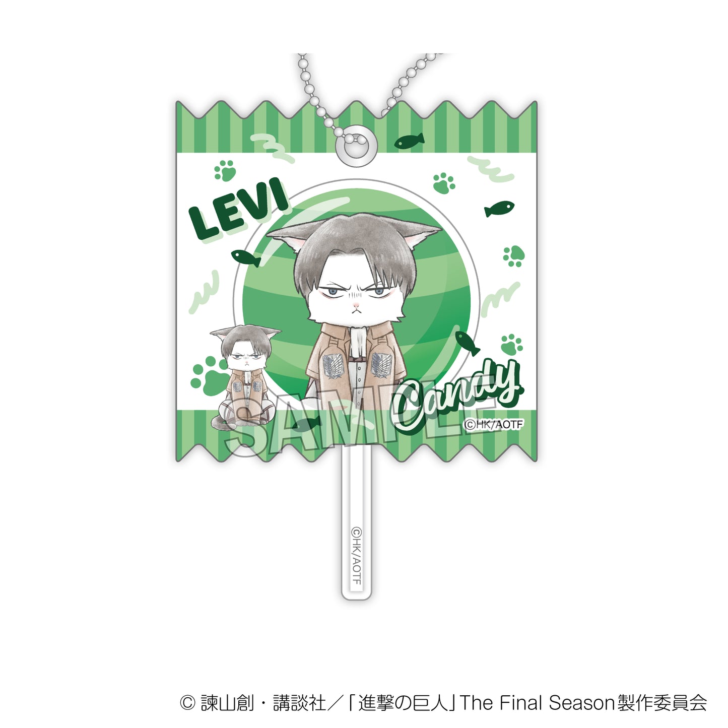 Attack on Titan Survey Soldier Nyan wrapping acrylic key chain Levi