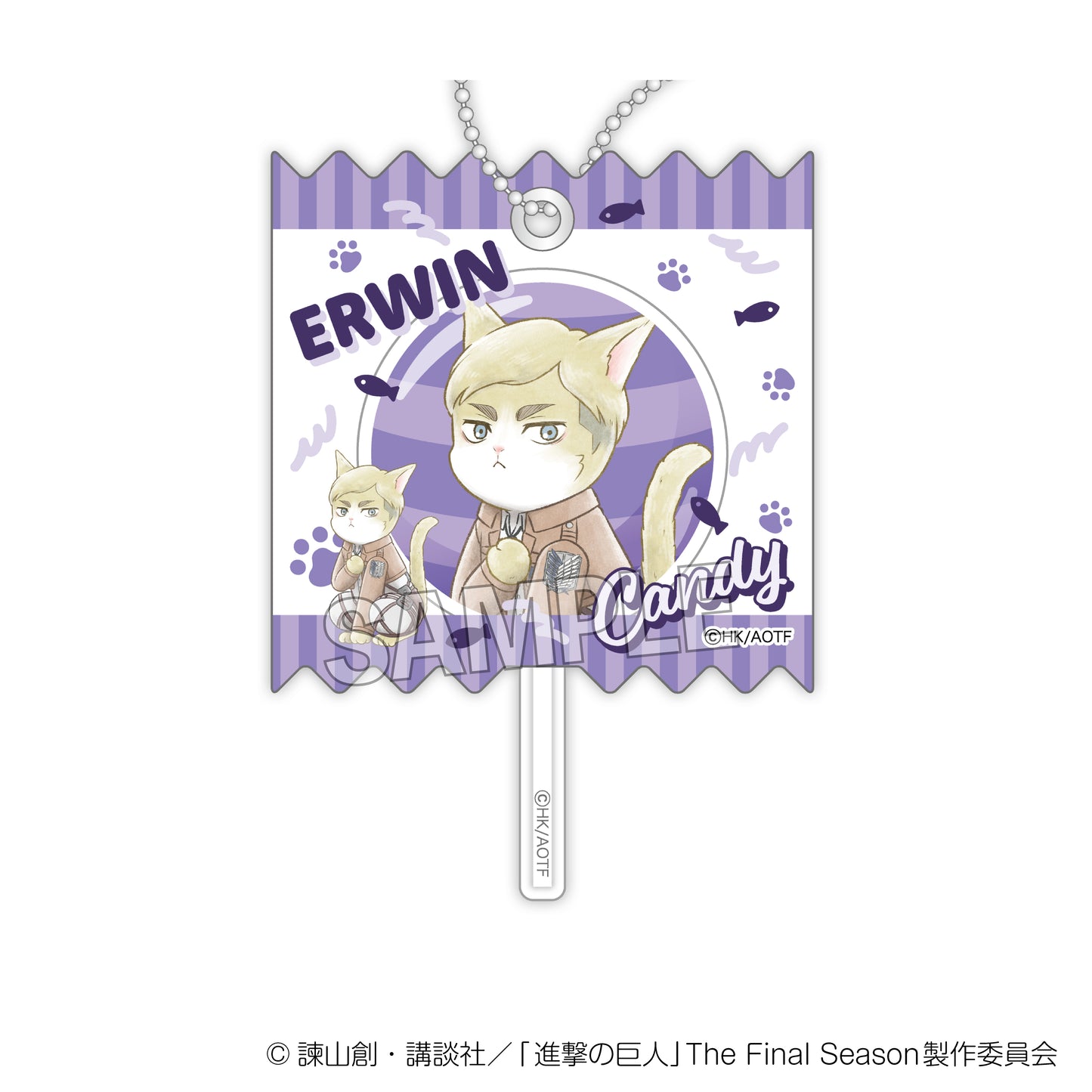 Attack on Titan Survey Soldier Nyan Wrapping Acrylic Keychain Erwin