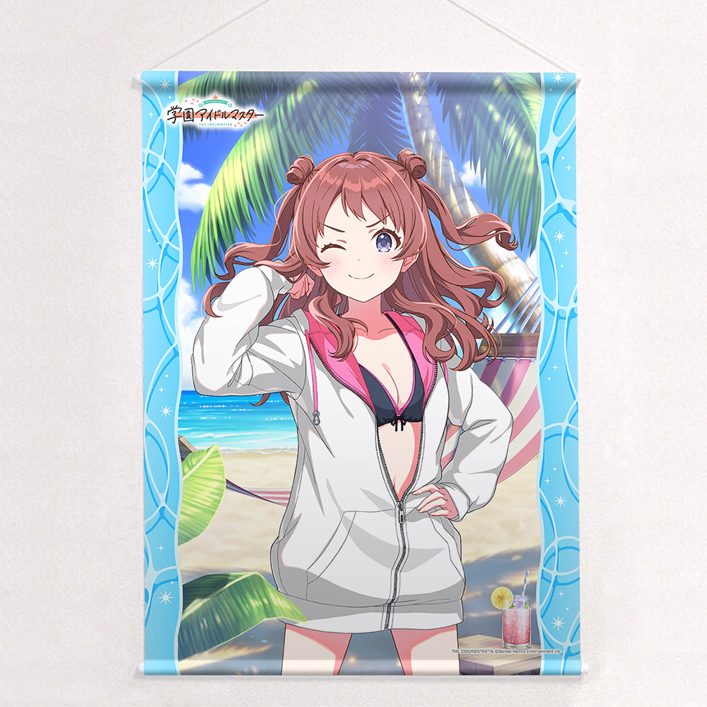 SchoolThe Idolmaster B2 tapestry (Saki Hanami/You and semi-blue) W suede
