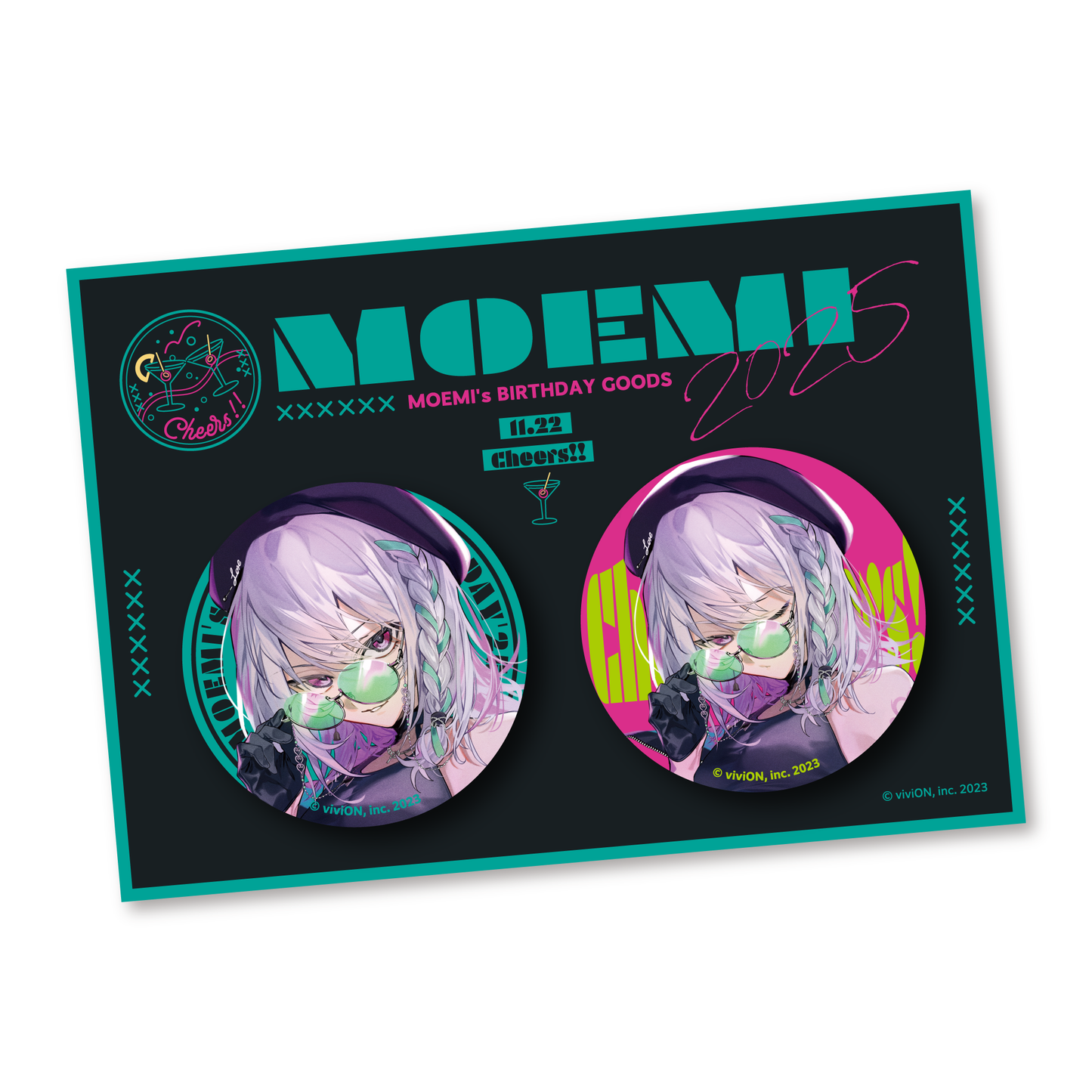 Aogiri High School Moemi Birthday Commemorative Goods 2025 Can Badge Set