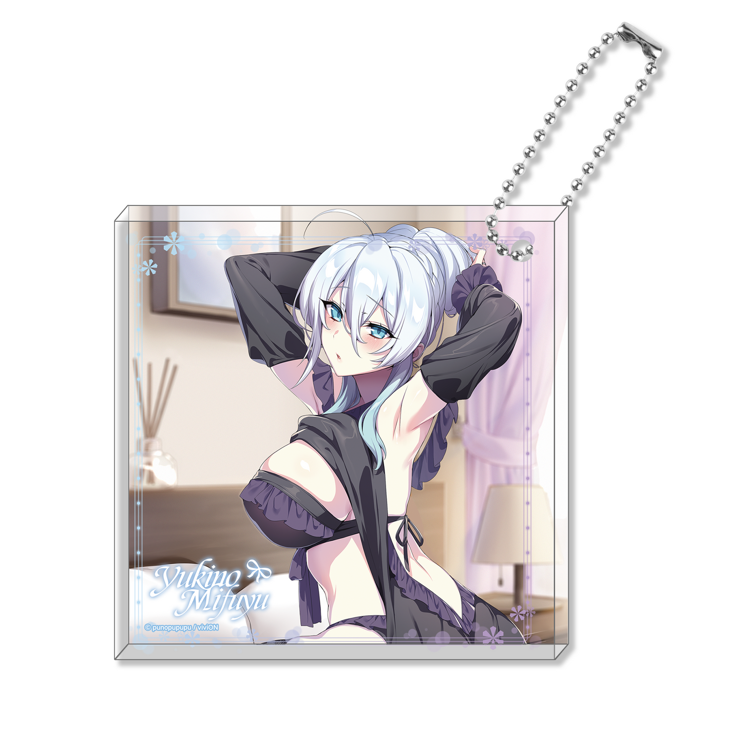 The Widowed Snow Woman Acrylic Block Keychain - Pajamas