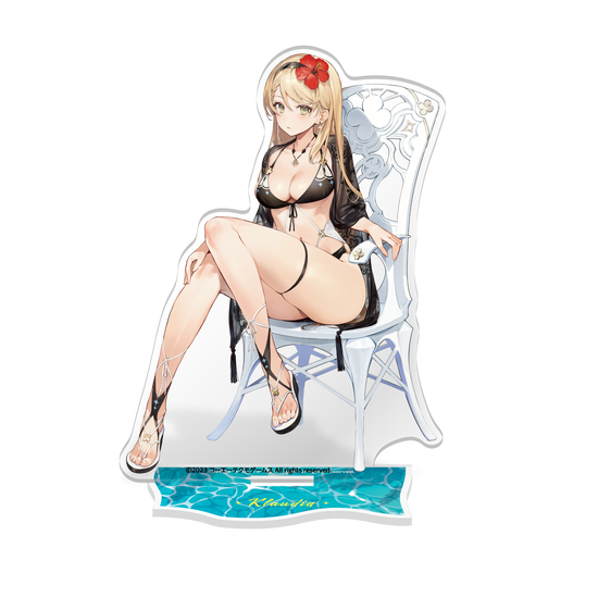 クラウディアの水着描き下ろしアクリルスタンド(組み立て後)