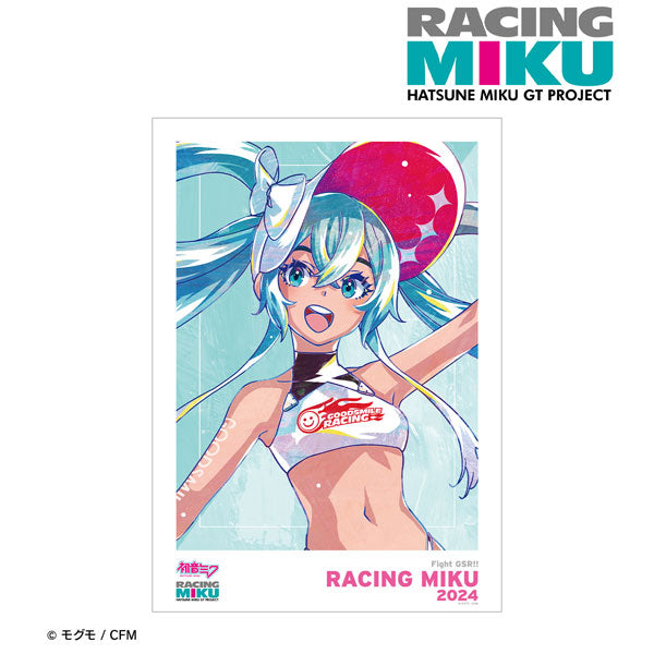초음 미쿠 GT 프로젝트 레이싱믹 2024 Summer Holiday Ver. Ani-Art A3 무광택 처리 포스터