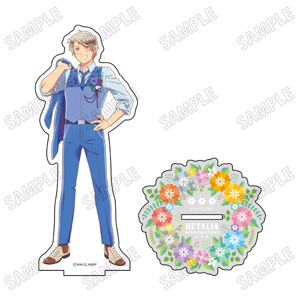 義呆利 World★Stars 그림이 그려진 BIG 아크릴 스탠드【플라워 퍼레이드 Ver.】 ⑩프러시안