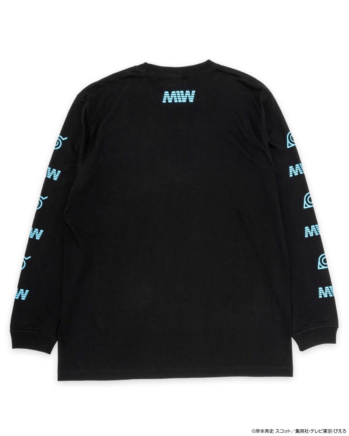 crew neck long sleeve tee（hide）NARUTO black – viviON BLUE