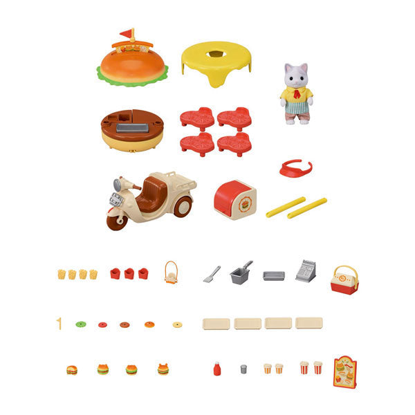 Sylvanian Freshly Made Hamburger Wagon M-91