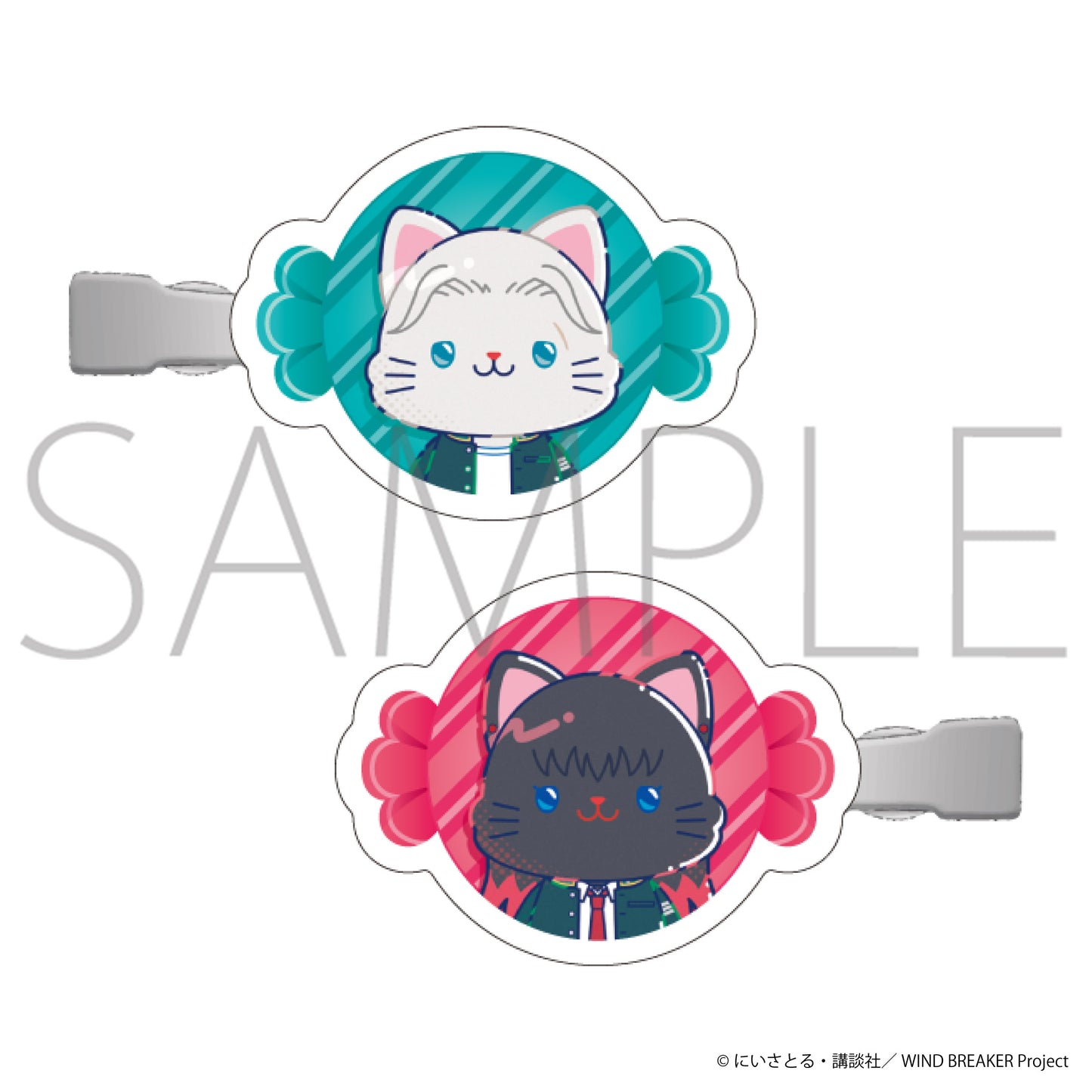 Wind Breaker withCAT illustration Ver. Bangs clip Hajime Umemiya, Yu Tsubakino