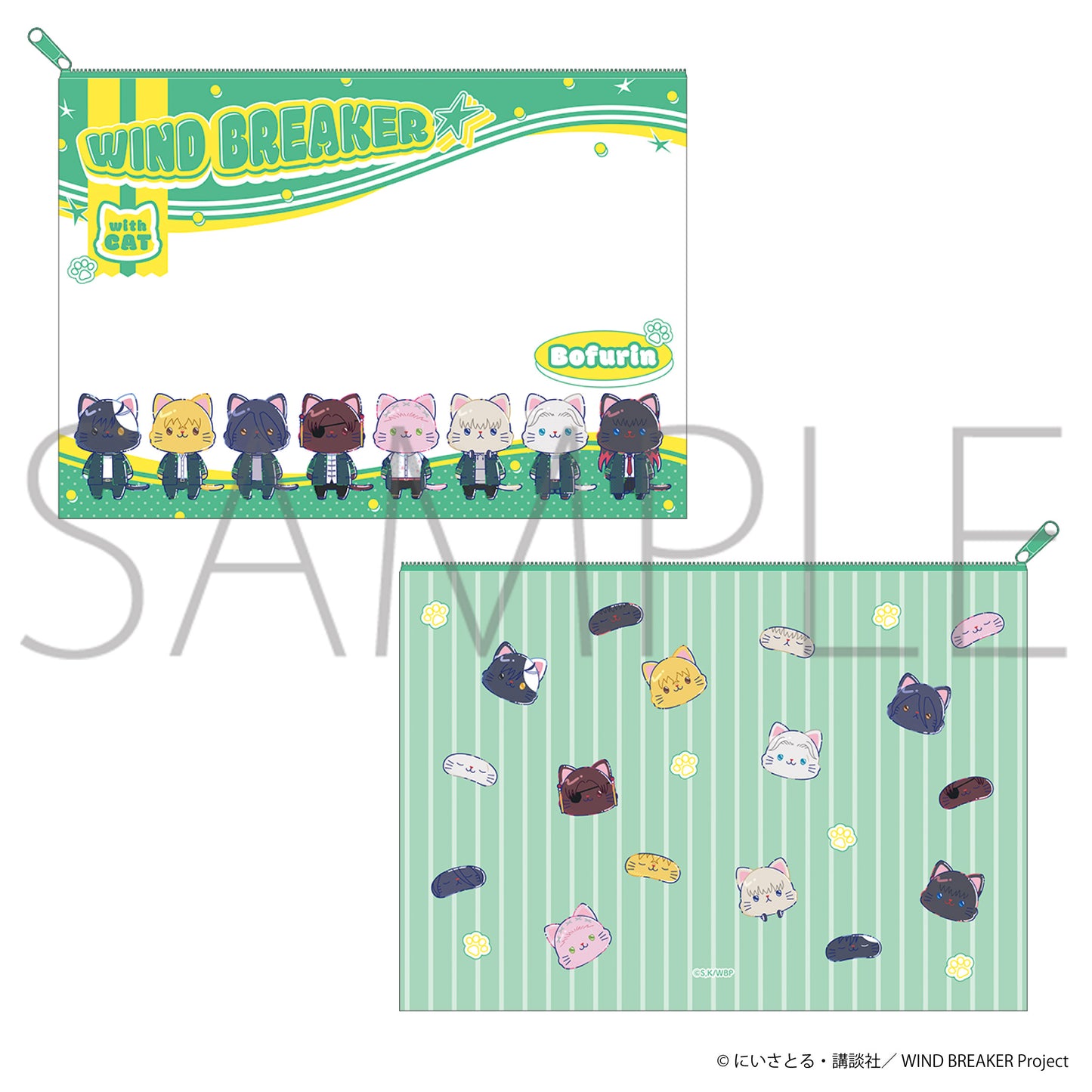 Wind Breaker withCAT illustration Ver. Clear pouch windproof bell