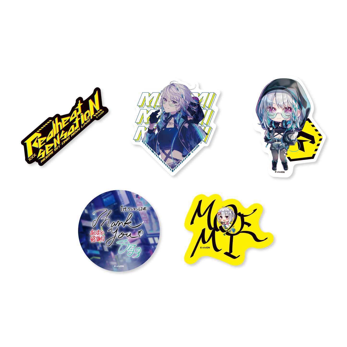 Aogiri High School Momi 1st ONE-MAN LIVE "real heat sensation" merchandise Trading Sticker