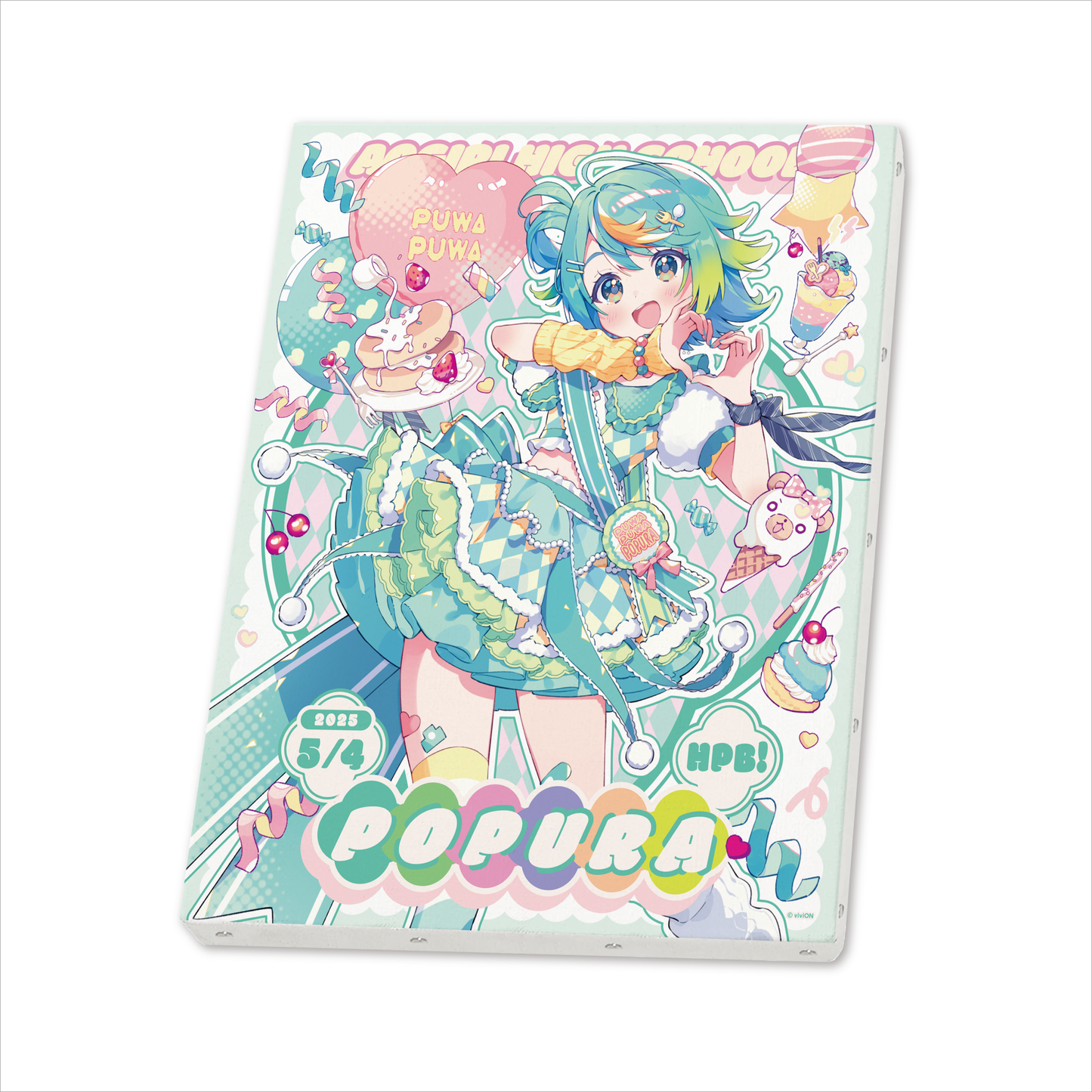 아오기리 고교 뽀글뽀글 생일 기념 상품 2025 캔버스 보드