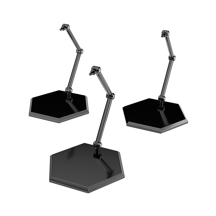 THE 심플 스탠드 × 3 BLACK【피규어&모형용】〈HEX〉타입