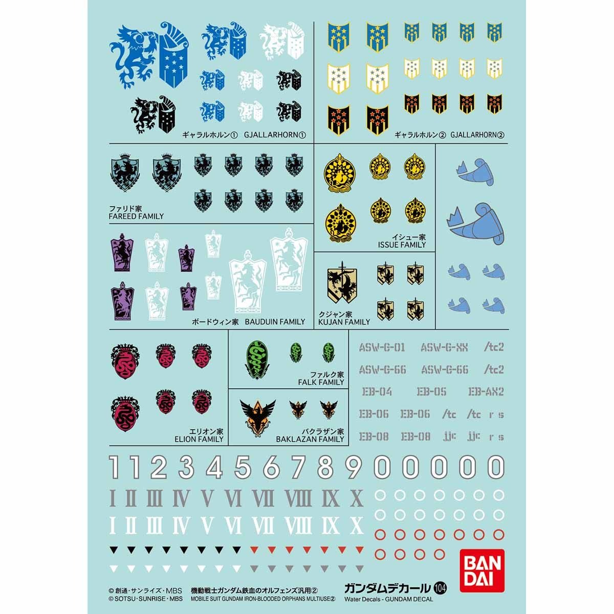 Mobile Suit Gundam Decal Mobile Suit Gundam Iron-Blooded Orpheus General Purpose 2