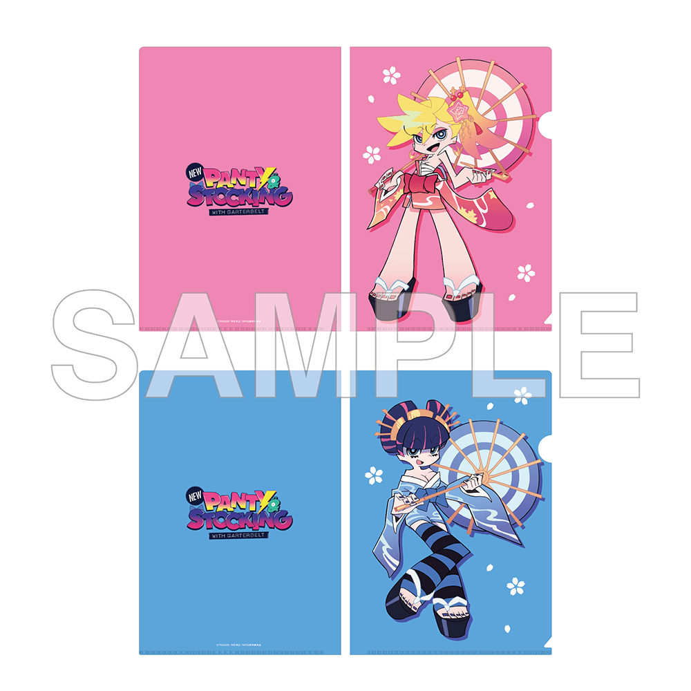 New PANTY & STOCKING with GARTERBELT Clear File Set Japanese Style