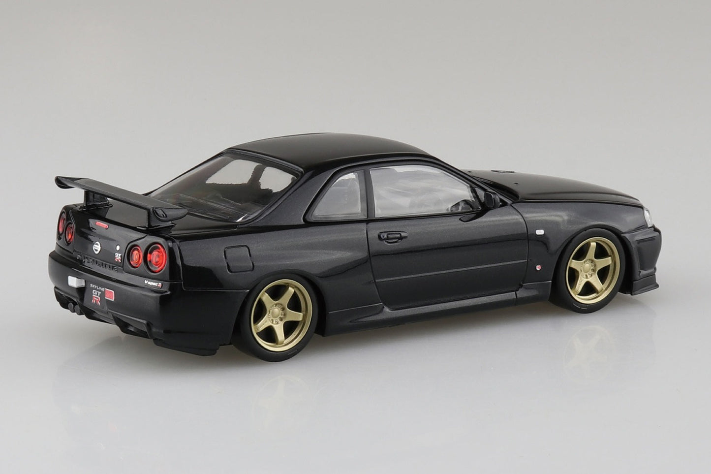 Rakupla 스냅 키트 Nissan R34 Skyline GT-R 커스텀 휠(블랙 펄)