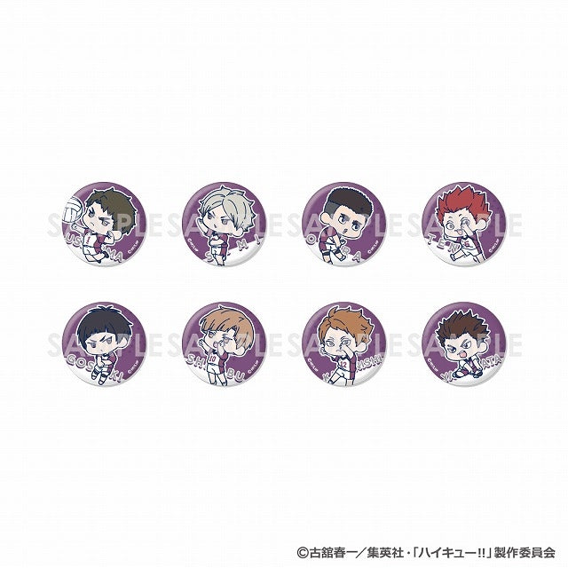 하이큐!!! 와챠트! 트레이딩 캔 배지 백조沢学園 8個入BOX