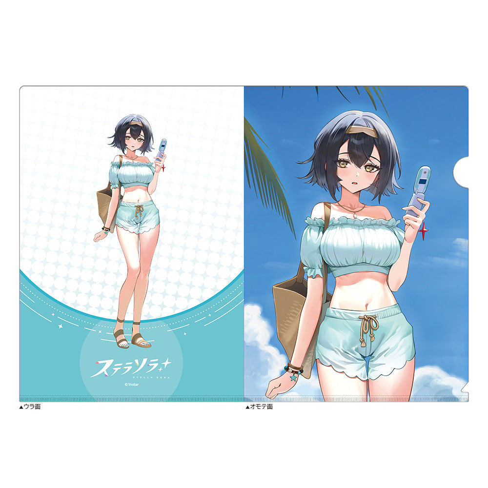 ステラソラ 描き下ろしクリアファイル （コハク／夏服） – viviON BLUE