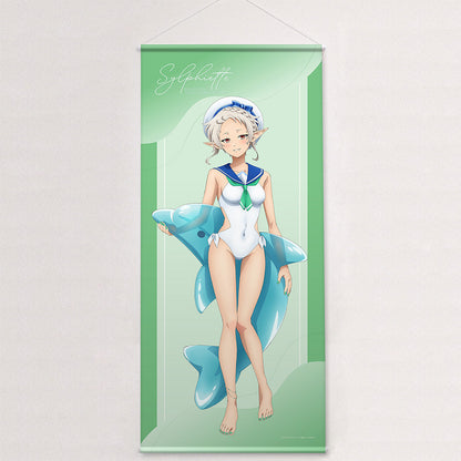 무직전생Ⅱ ～이세계 가면 진심으로 대접～ 신작 특대 태피스트리 (실피엣트/마린세일러 수영복)