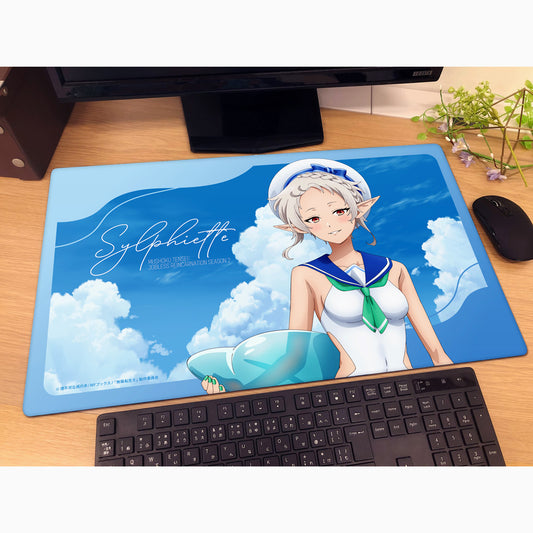無職転生Ⅱ ～異世界行ったら本気だす～ 描き下ろしラバーマット （シルフィエット／マリンセーラー水着）