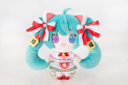 初音ミク 招き猫 白猫 ぬいぐるみ スタンダード Art by らっす