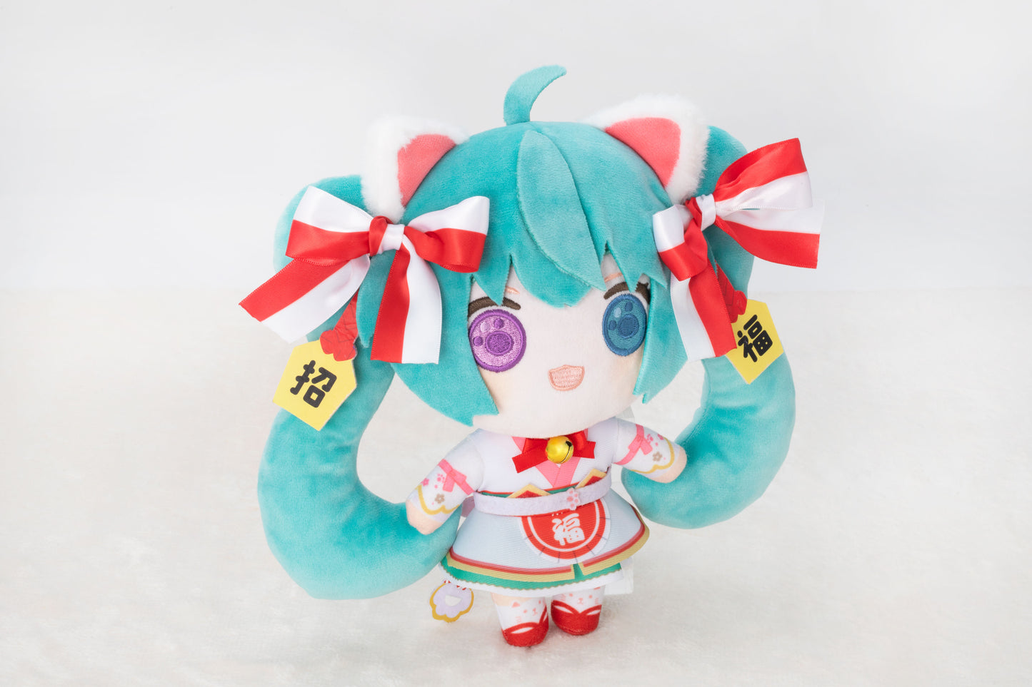 初音ミク 招き猫 白猫 ぬいぐるみ スタンダード Art by らっす