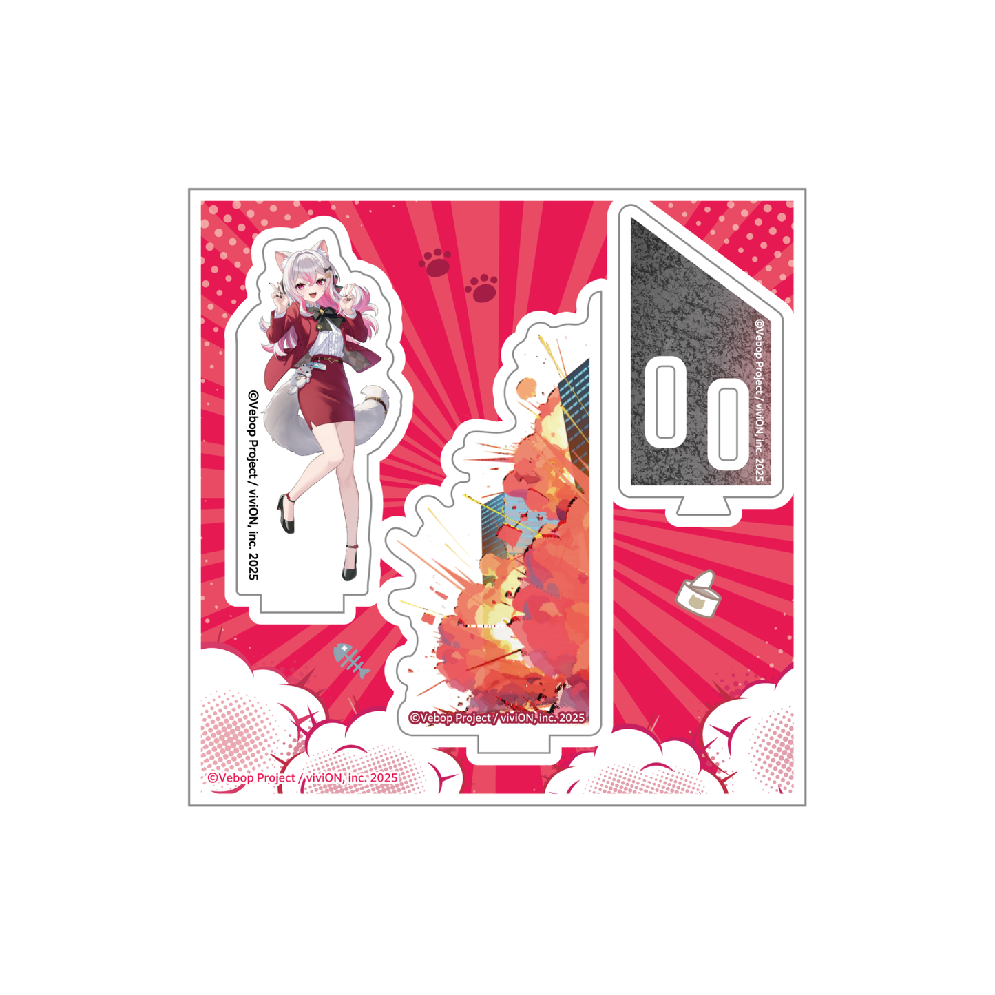 Vebop Project Morimori Nyankomeshi 2nd Anniversary Goods Acrylic Mini Diorama Sukiyabashi Renge