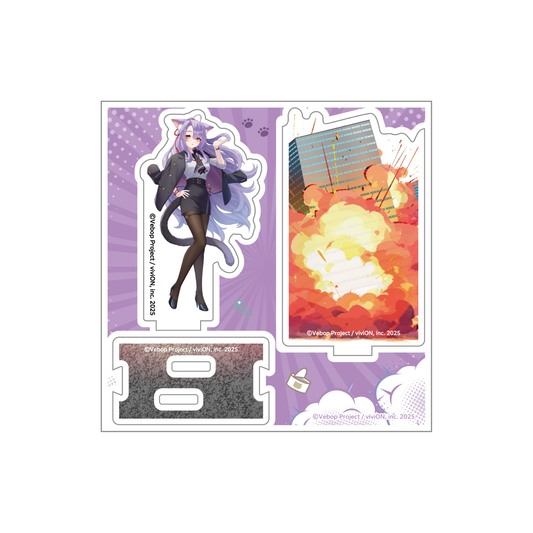 Vebop Project もりもりにゃんこめし2周年記念グッズ アクリルミニジオラマ 二藍しぃあ
