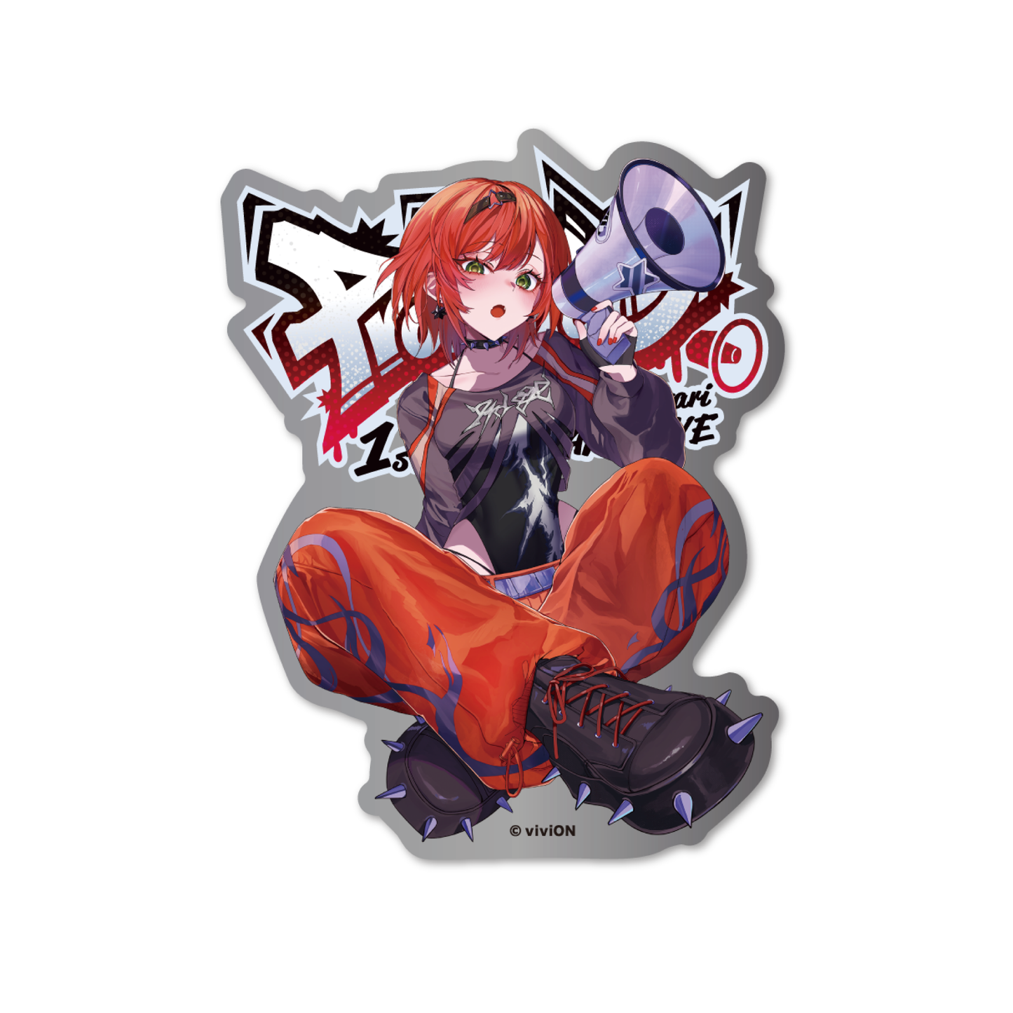 あおぎり高校 石狩あかり 1st ONE-MAN LIVE 「Prologue」グッズ トレーディングダイカットステッカー